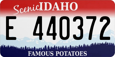 ID license plate E440372