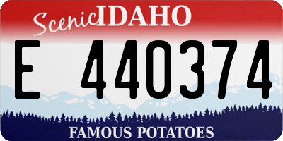 ID license plate E440374