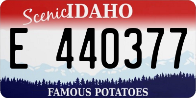 ID license plate E440377