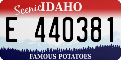 ID license plate E440381