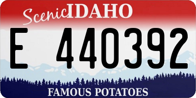 ID license plate E440392