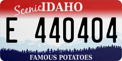ID license plate E440404