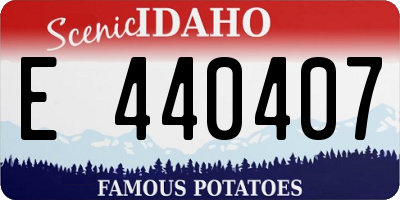 ID license plate E440407