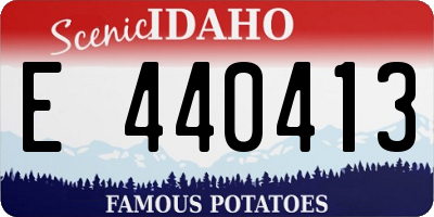 ID license plate E440413