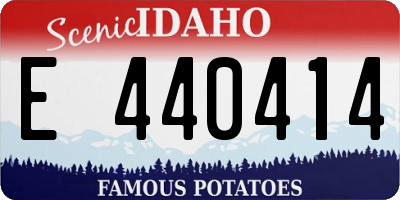 ID license plate E440414