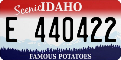 ID license plate E440422