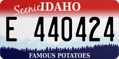 ID license plate E440424