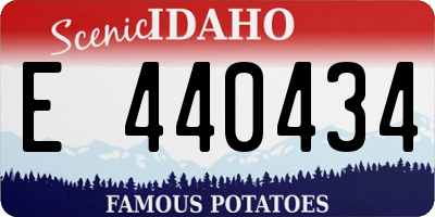ID license plate E440434
