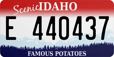 ID license plate E440437