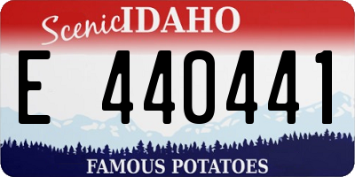 ID license plate E440441