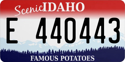 ID license plate E440443