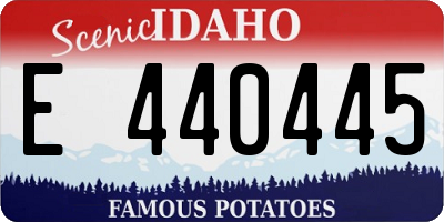 ID license plate E440445