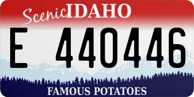 ID license plate E440446