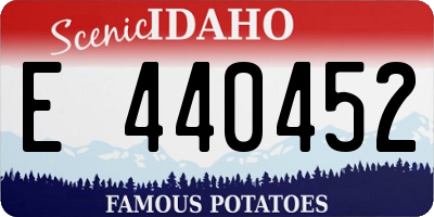 ID license plate E440452