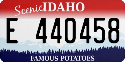 ID license plate E440458
