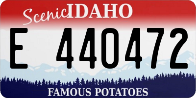 ID license plate E440472