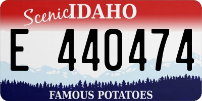ID license plate E440474
