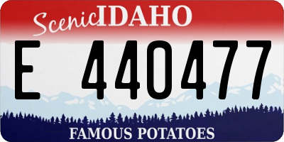 ID license plate E440477