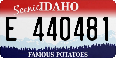 ID license plate E440481