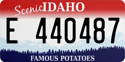 ID license plate E440487