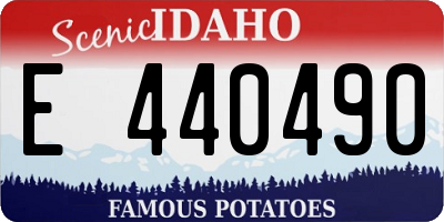 ID license plate E440490