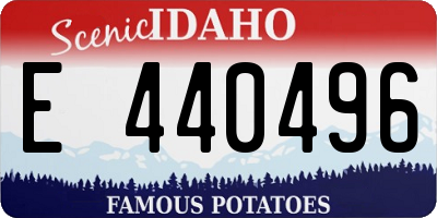 ID license plate E440496