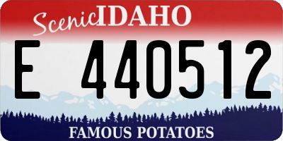 ID license plate E440512