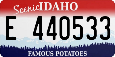 ID license plate E440533