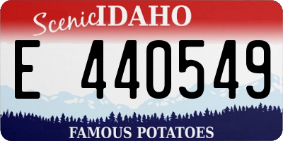 ID license plate E440549