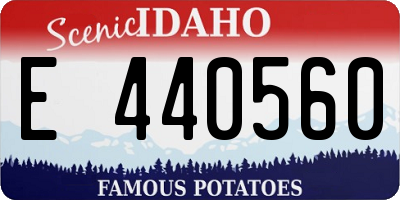 ID license plate E440560