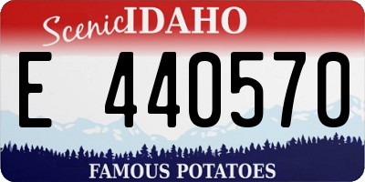 ID license plate E440570