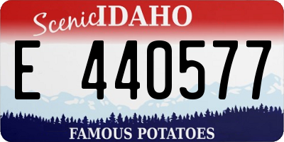 ID license plate E440577