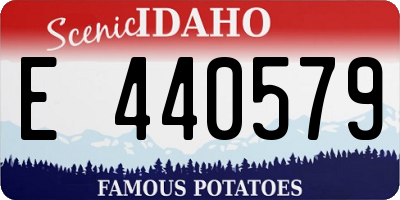 ID license plate E440579