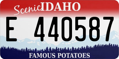 ID license plate E440587
