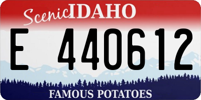 ID license plate E440612