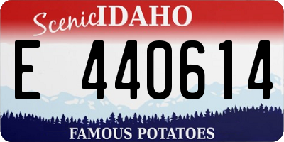 ID license plate E440614
