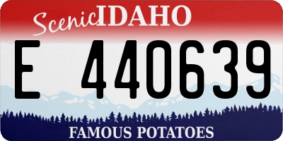 ID license plate E440639