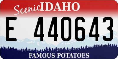 ID license plate E440643