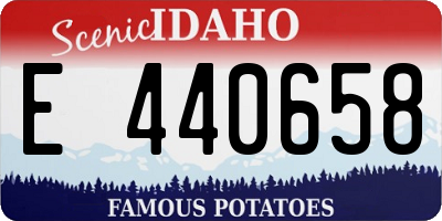 ID license plate E440658
