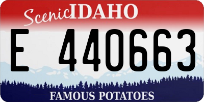 ID license plate E440663