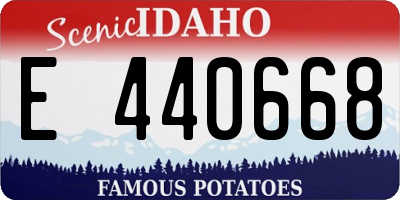 ID license plate E440668