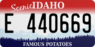 ID license plate E440669