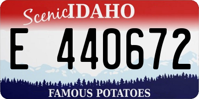 ID license plate E440672