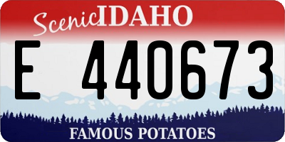 ID license plate E440673