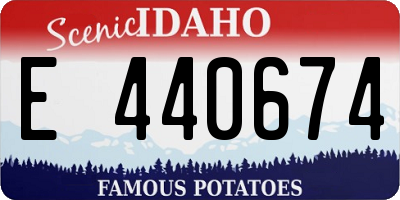 ID license plate E440674