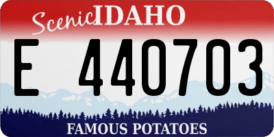 ID license plate E440703