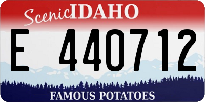 ID license plate E440712