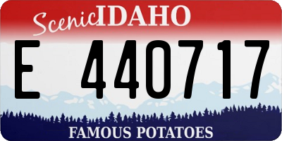 ID license plate E440717