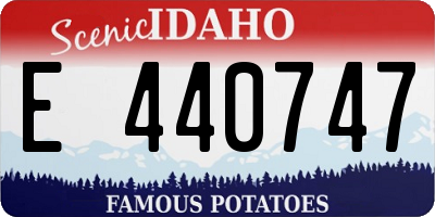 ID license plate E440747