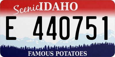 ID license plate E440751